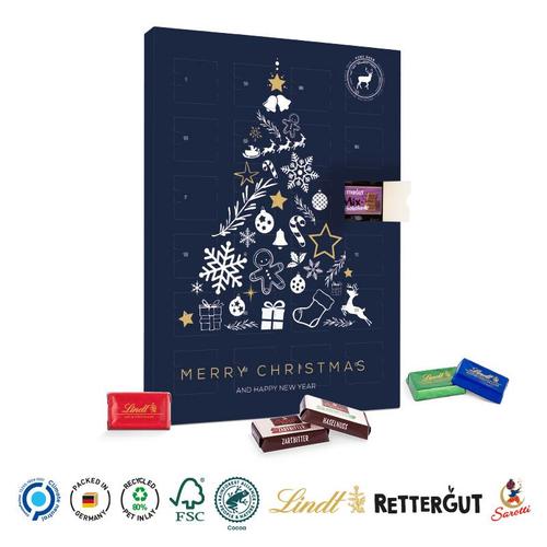 Branded Advent Calendar containing the best chocolate for Christmas